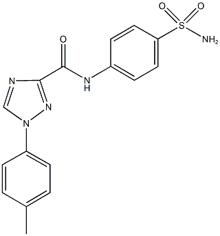 N-[4-(aminosulfonyl)phenyl]-1-(4-methylphenyl)-1H-1,2,4-triazole-3-carboxamide Structure