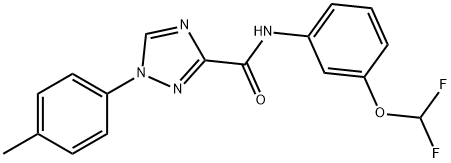 N-[3-(difluoromethoxy)phenyl]-1-(4-methylphenyl)-1H-1,2,4-triazole-3-carboxamide Structure