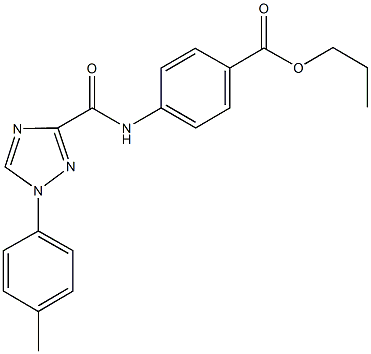 propyl 4-({[1-(4-methylphenyl)-1H-1,2,4-triazol-3-yl]carbonyl}amino)benzoate Structure