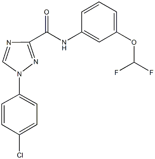 1-(4-chlorophenyl)-N-[3-(difluoromethoxy)phenyl]-1H-1,2,4-triazole-3-carboxamide Structure