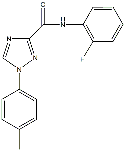 N-(2-fluorophenyl)-1-(4-methylphenyl)-1H-1,2,4-triazole-3-carboxamide 구조식 이미지