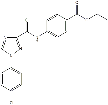 isopropyl 4-({[1-(4-chlorophenyl)-1H-1,2,4-triazol-3-yl]carbonyl}amino)benzoate 구조식 이미지