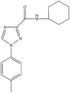 N-cyclohexyl-1-(4-methylphenyl)-1H-1,2,4-triazole-3-carboxamide 구조식 이미지