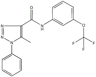 5-methyl-1-phenyl-N-[3-(trifluoromethoxy)phenyl]-1H-1,2,3-triazole-4-carboxamide 구조식 이미지