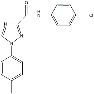 N-(4-chlorophenyl)-1-(4-methylphenyl)-1H-1,2,4-triazole-3-carboxamide 구조식 이미지
