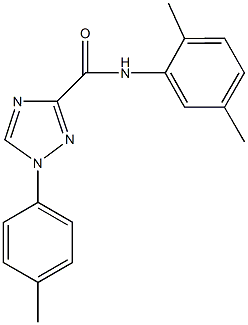 N-(2,5-dimethylphenyl)-1-(4-methylphenyl)-1H-1,2,4-triazole-3-carboxamide 구조식 이미지