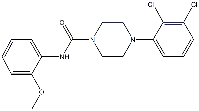 4-(2,3-dichlorophenyl)-N-(2-methoxyphenyl)-1-piperazinecarboxamide 구조식 이미지