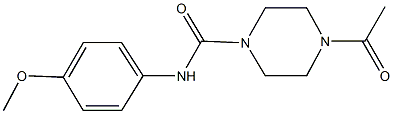 4-acetyl-N-(4-methoxyphenyl)-1-piperazinecarboxamide Structure