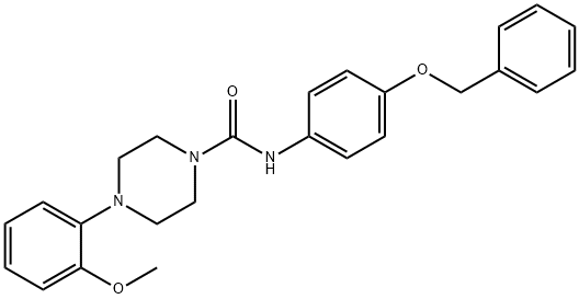 N-[4-(benzyloxy)phenyl]-4-(2-methoxyphenyl)-1-piperazinecarboxamide Structure