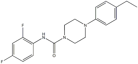 N-(2,4-difluorophenyl)-4-(4-ethylphenyl)-1-piperazinecarboxamide Structure