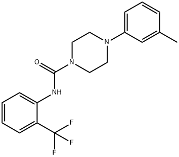 4-(3-methylphenyl)-N-[2-(trifluoromethyl)phenyl]-1-piperazinecarboxamide Structure