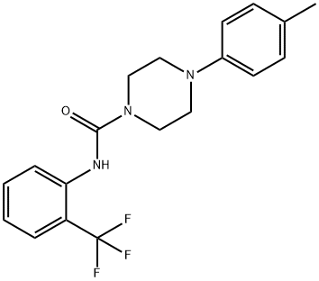 4-(4-methylphenyl)-N-[2-(trifluoromethyl)phenyl]-1-piperazinecarboxamide 구조식 이미지