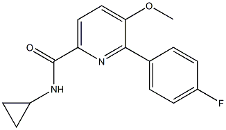 N-cyclopropyl-6-(4-fluorophenyl)-5-methoxy-2-pyridinecarboxamide Structure
