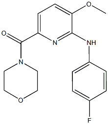 N-(4-fluorophenyl)-N-[3-methoxy-6-(4-morpholinylcarbonyl)-2-pyridinyl]amine 구조식 이미지