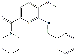 N-benzyl-N-[3-methoxy-6-(4-morpholinylcarbonyl)-2-pyridinyl]amine 구조식 이미지