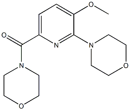 methyl 2-(4-morpholinyl)-6-(4-morpholinylcarbonyl)-3-pyridinyl ether Structure
