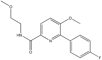 6-(4-fluorophenyl)-5-methoxy-N-(2-methoxyethyl)-2-pyridinecarboxamide Structure