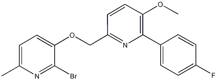 6-{[(2-bromo-6-methyl-3-pyridinyl)oxy]methyl}-2-(4-fluorophenyl)-3-methoxypyridine 구조식 이미지