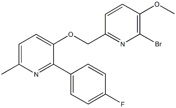 3-[(6-bromo-5-methoxy-2-pyridinyl)methoxy]-2-(4-fluorophenyl)-6-methylpyridine 구조식 이미지