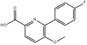 6-(4-fluorophenyl)-5-methoxy-2-pyridinecarboxylic acid 구조식 이미지
