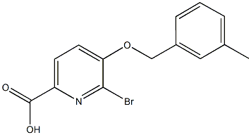 6-bromo-5-[(3-methylbenzyl)oxy]-2-pyridinecarboxylic acid Structure