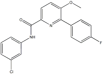 N-(3-chlorophenyl)-6-(4-fluorophenyl)-5-methoxy-2-pyridinecarboxamide Structure