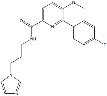 6-(4-fluorophenyl)-N-[3-(1H-imidazol-1-yl)propyl]-5-methoxy-2-pyridinecarboxamide 구조식 이미지