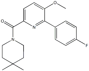 6-[(4,4-dimethyl-1-piperidinyl)carbonyl]-2-(4-fluorophenyl)-3-pyridinyl methyl ether Structure
