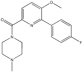 2-(4-fluorophenyl)-6-[(4-methyl-1-piperazinyl)carbonyl]-3-pyridinyl methyl ether 구조식 이미지
