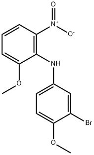 N-(3-bromo-4-methoxyphenyl)-2-methoxy-6-nitroaniline 구조식 이미지