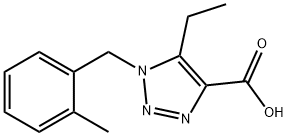 5-ethyl-1-(2-methylbenzyl)-1H-1,2,3-triazole-4-carboxylic acid Structure
