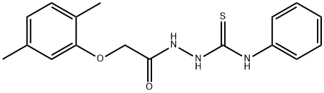 2-[(2,5-dimethylphenoxy)acetyl]-N-phenylhydrazinecarbothioamide 구조식 이미지
