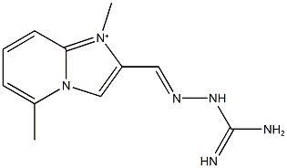 2-{2-[amino(imino)methyl]carbohydrazonoyl}-1,5-dimethylimidazo[1,2-a]pyridin-1-ium 구조식 이미지