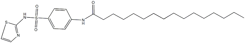 N-{4-[(1,3-thiazol-2-ylamino)sulfonyl]phenyl}hexadecanamide 구조식 이미지