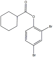 2,4-dibromophenyl cyclohexanecarboxylate Structure