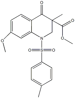 methyl 7-methoxy-3-methyl-1-[(4-methylphenyl)sulfonyl]-4-oxo-1,2,3,4-tetrahydro-3-quinolinecarboxylate 구조식 이미지