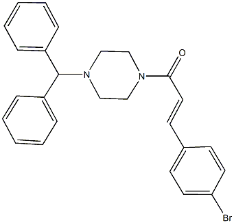 1-benzhydryl-4-[3-(4-bromophenyl)acryloyl]piperazine Structure