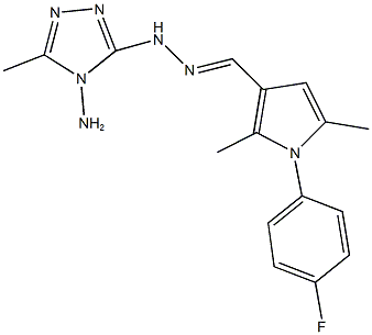 1-(4-fluorophenyl)-2,5-dimethyl-1H-pyrrole-3-carbaldehyde (4-amino-5-methyl-4H-1,2,4-triazol-3-yl)hydrazone 구조식 이미지