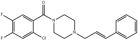 1-(2-chloro-4,5-difluorobenzoyl)-4-cinnamylpiperazine Structure