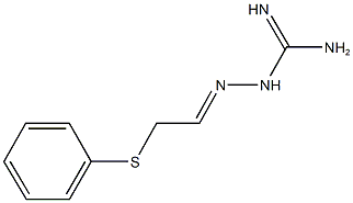 2-[2-(phenylsulfanyl)ethylidene]hydrazinecarboximidamide 구조식 이미지