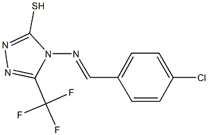 4-[(4-chlorobenzylidene)amino]-5-(trifluoromethyl)-4H-1,2,4-triazol-3-yl hydrosulfide 구조식 이미지