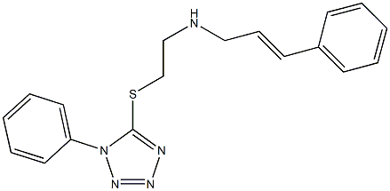 3-phenyl-N-{2-[(1-phenyl-1H-tetraazol-5-yl)sulfanyl]ethyl}-2-propen-1-amine 구조식 이미지