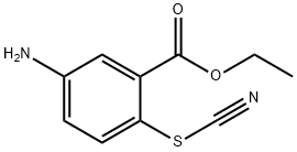 ethyl 5-amino-2-(cyanosulfanyl)benzoate Structure