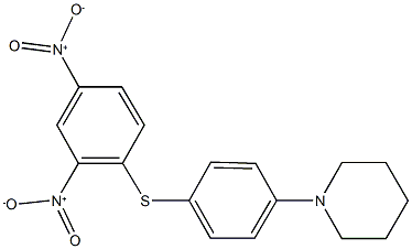 1-[4-({2,4-dinitrophenyl}sulfanyl)phenyl]piperidine 구조식 이미지