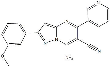 7-amino-2-(3-methoxyphenyl)-5-(3-pyridinyl)pyrazolo[1,5-a]pyrimidine-6-carbonitrile Structure