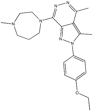 4-[3,4-dimethyl-7-(4-methyl-1,4-diazepan-1-yl)-2H-pyrazolo[3,4-d]pyridazin-2-yl]phenyl ethyl ether Structure