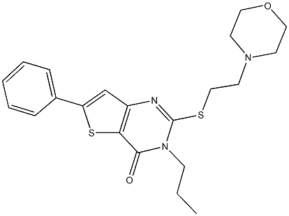 2-{[2-(4-morpholinyl)ethyl]sulfanyl}-6-phenyl-3-propylthieno[3,2-d]pyrimidin-4(3H)-one Structure