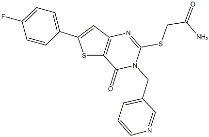 2-{[6-(4-fluorophenyl)-4-oxo-3-(3-pyridinylmethyl)-3,4-dihydrothieno[3,2-d]pyrimidin-2-yl]sulfanyl}acetamide 구조식 이미지