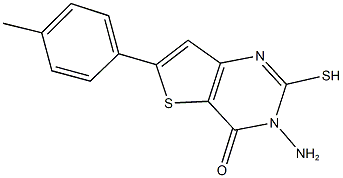 3-amino-6-(4-methylphenyl)-2-sulfanylthieno[3,2-d]pyrimidin-4(3H)-one Structure