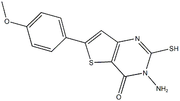 3-amino-6-(4-methoxyphenyl)-2-sulfanylthieno[3,2-d]pyrimidin-4(3H)-one Structure